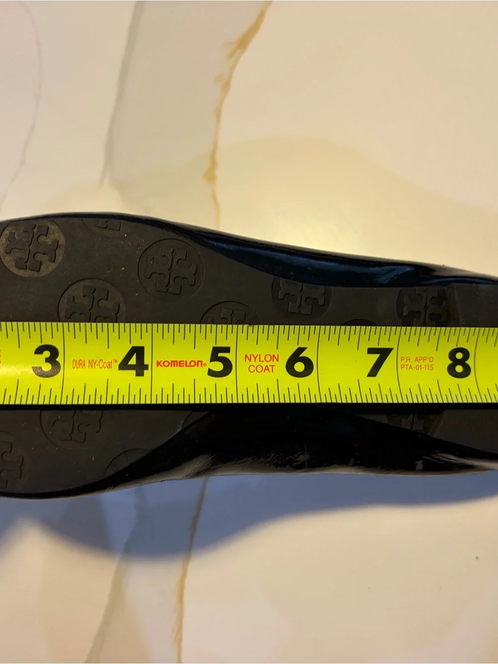 Tory Burch Reva Black Patent Leather Ballet Flats Women’s Size 8